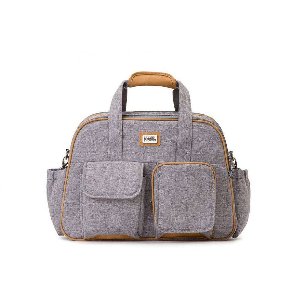 Bizzi Growin Pod Travel Changing Bag - Windsor Grey - Image 2