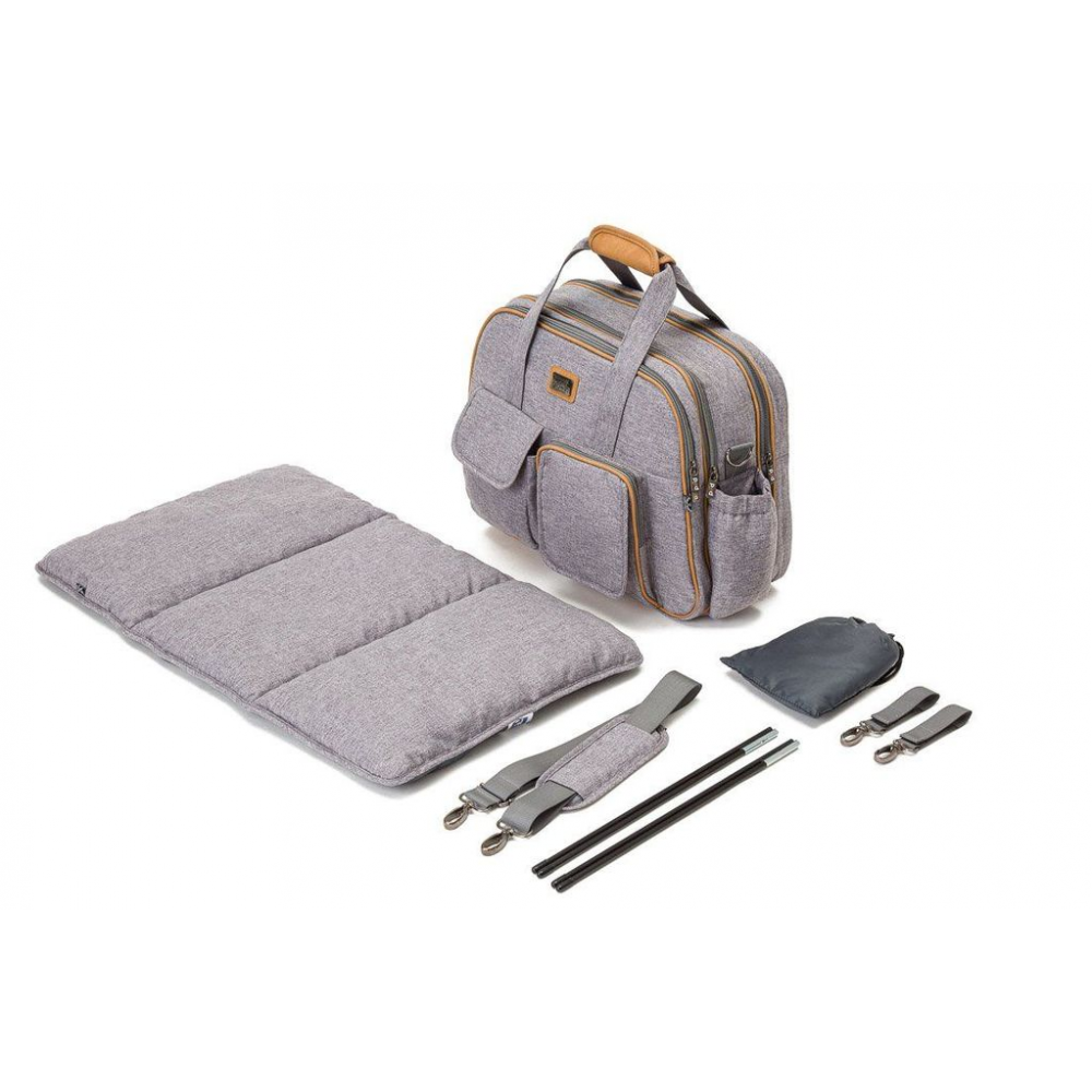 Bizzi Growin Pod Travel Changing Bag - Windsor Grey - Image 8
