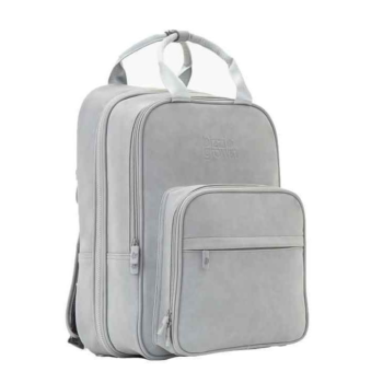 Bizzi Growin Vegan Leather Rucpod Travel Changing Bag - Whisper Grey