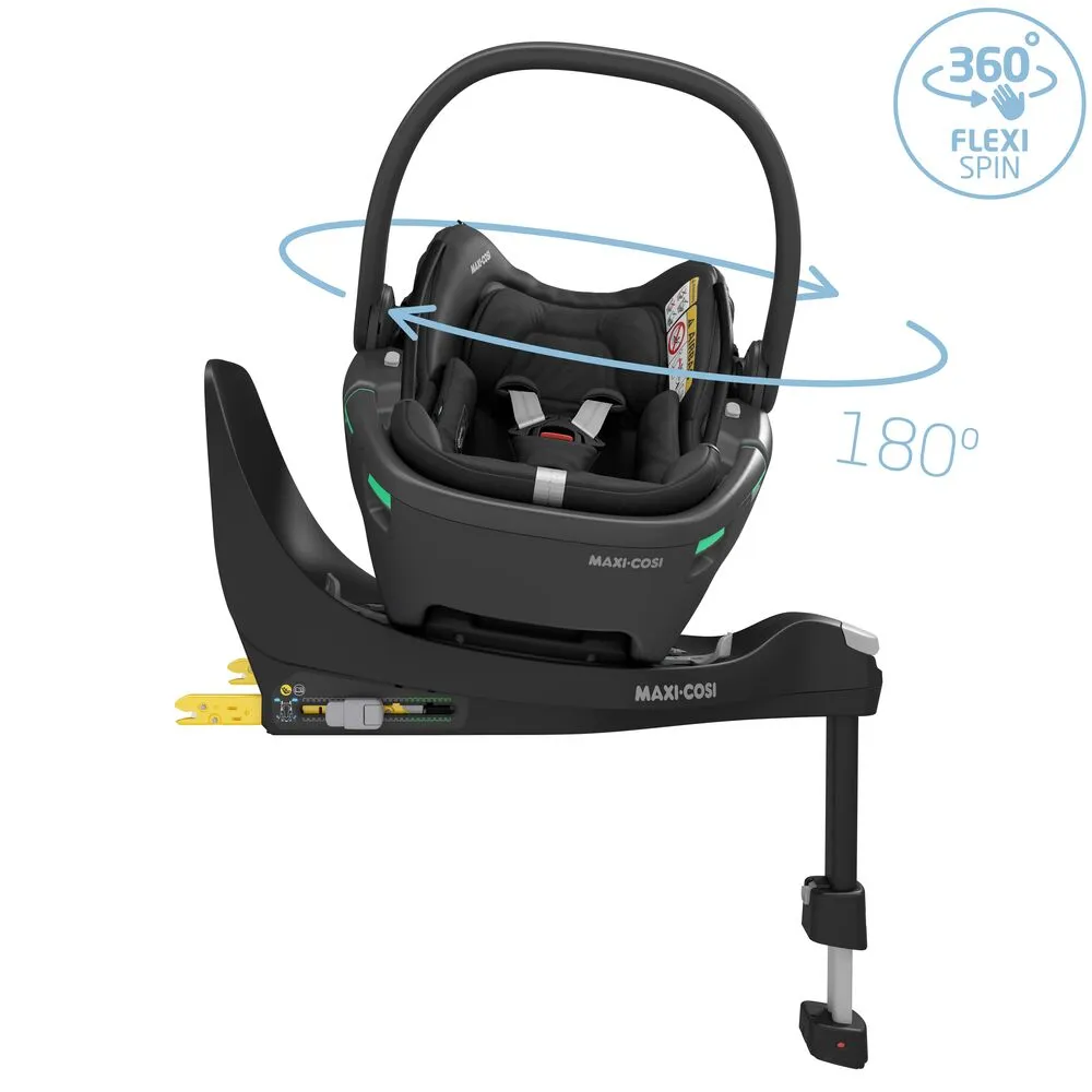 Maxi Cosi Coral 360 iSize Car Seat - Essential Black - Image 18