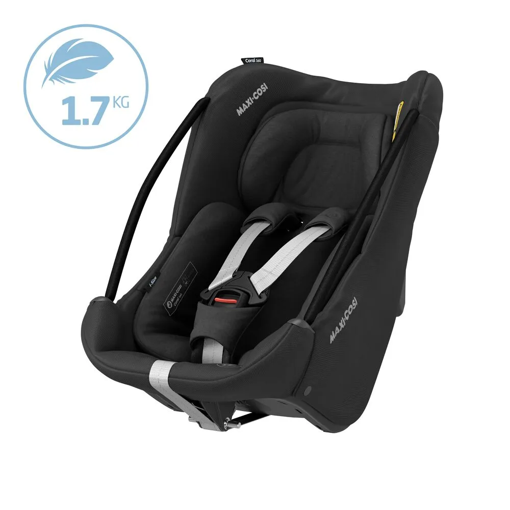 Maxi Cosi Coral 360 iSize Car Seat - Essential Black - Image 20
