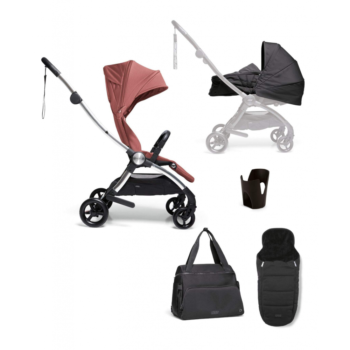 Mamas & Papas | Airo Pushchair 5 Piece Essential Travel System Bundle | Grapefruit