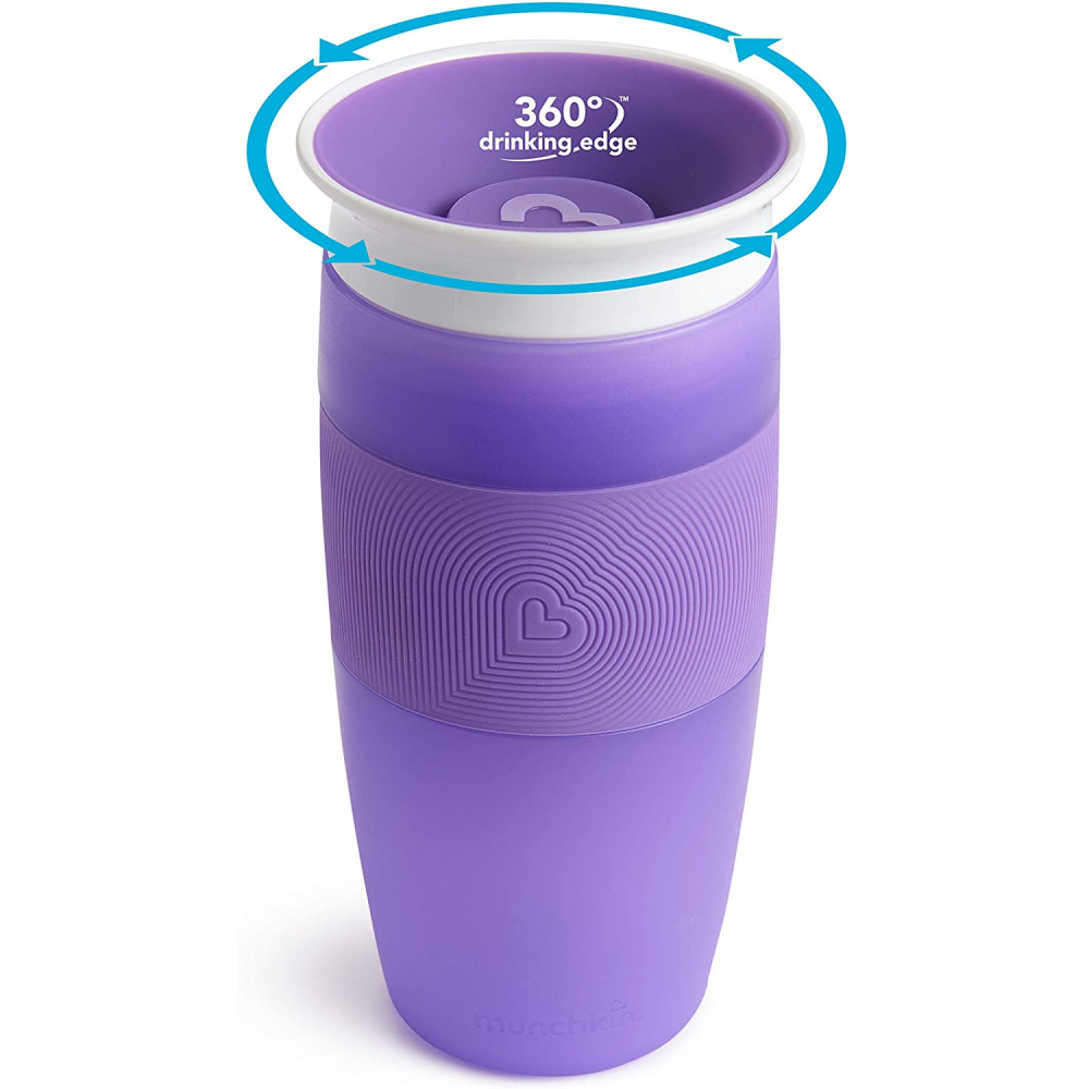 Munchkin Miracle 360 Toddler Sippy 14oz Cup - Purple - Image 7