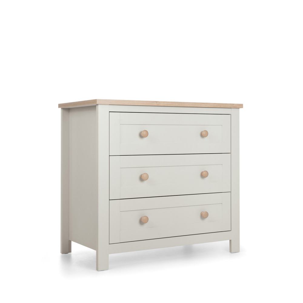Mamas & Papas Keswick Set (Cot Bed & Dresser) Grey Oak