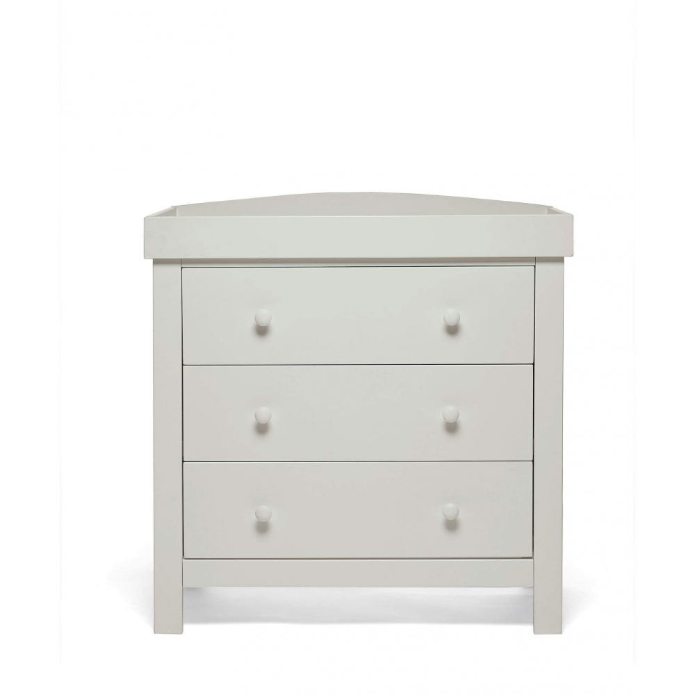 Mamas & Papas Dover Cot bed, Dresser & Wardrobe grey Nursey