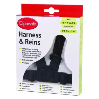 Clippasafe Premium Harness and Reins - Black