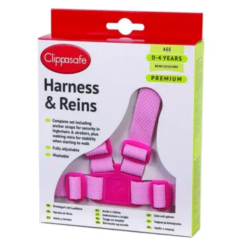 Clippasafe Premium Harness and Reins - Pink