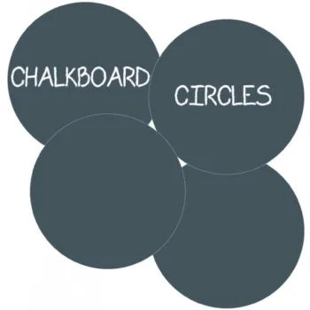 Wallies Wallcandy Chalkboard Circles Nursery Decoration
