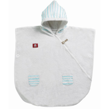 Red Castle Poncho - White/Blue