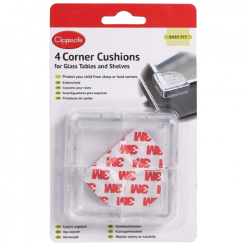 Clippasafe Corner Cushions for Glass Tops - Pack of 4