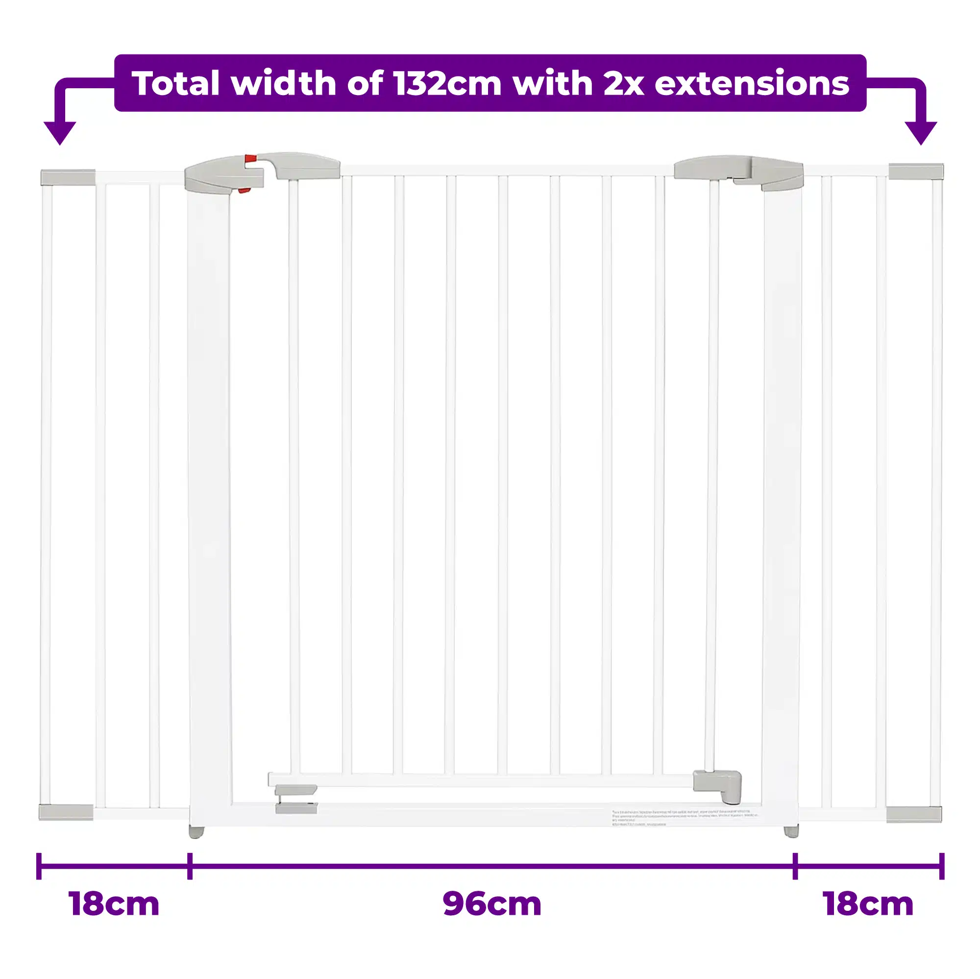 Clippasafe Swing Shut Gate 18cm Extension - White - Image 4