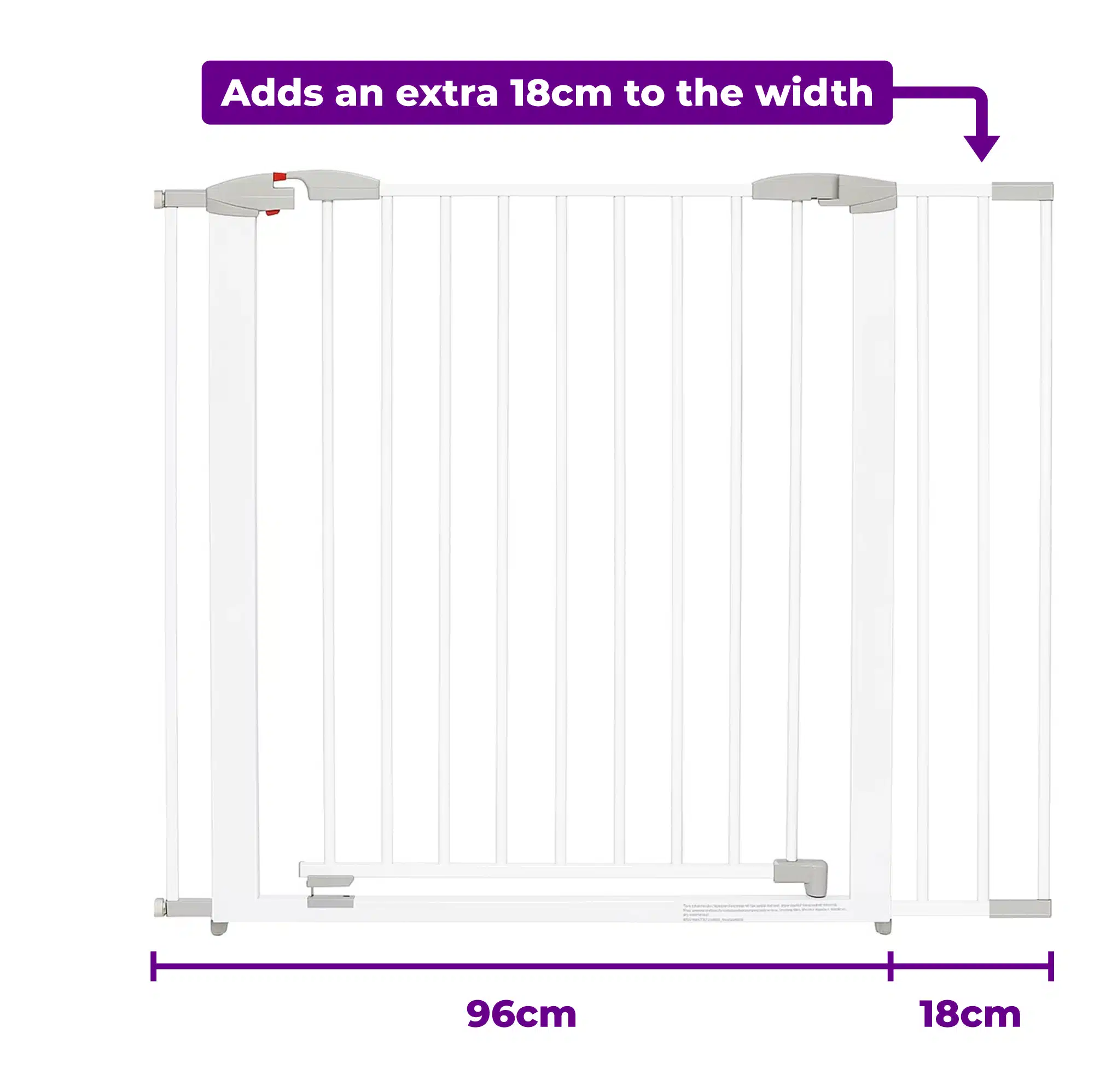 Clippasafe Swing Shut Gate 18cm Extension - White - Image 5