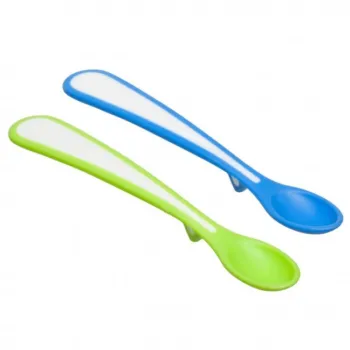 Junior Macare Silicone Tip Spoons 2pk - Blue & Green