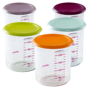 Beaba Maxi Portion Food Jars 300ml - Assorted Colours Gipsy/Pastel