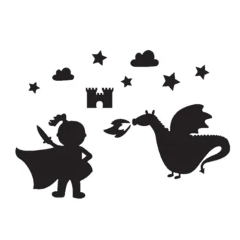 Suncrest Chalkboard Themed Room Kit - Magic Dragon Kingdom