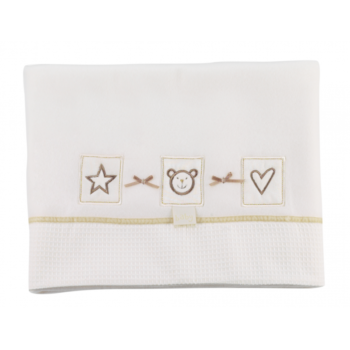 Lollipop Lane Teddy's Cotage Coverlet - Cream