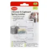 Clippasafe Drawer & Cupboard Spring Latches 2 Pack - White
