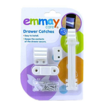Emmay Drawer Catches - White (Pack of 3)