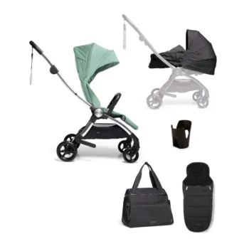 Mamas & Papas Airo Pushchair & Carrycot Essential Travel System - Mint