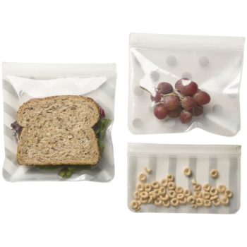 J L Childress See 'N Save 3 Piece Reusable Food & Snack Bag - Grey