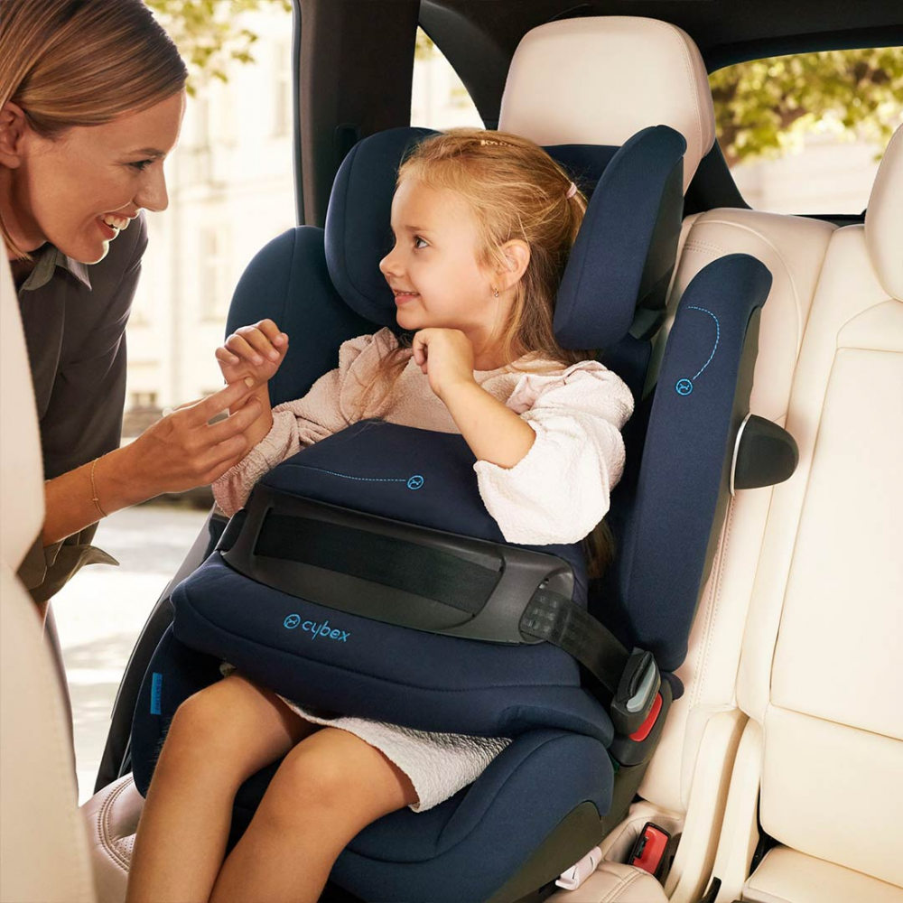 CYBEX Silver Pallas-Fix 2-in-1 Child's Car Seat, Pure Black