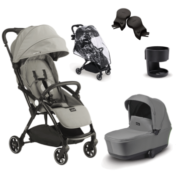 Leclerc Baby Auto-Fold Stroller And MagicFold Bundle - Grey