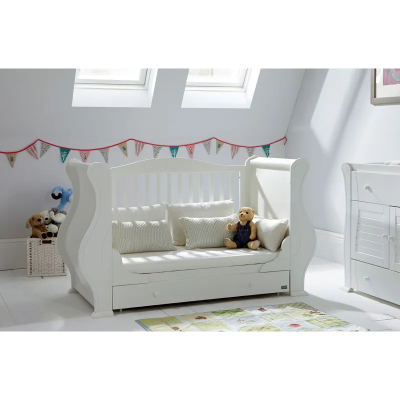 Tutti Bambini Louis Cot Bed White Nursery Furniture Cot Bed
