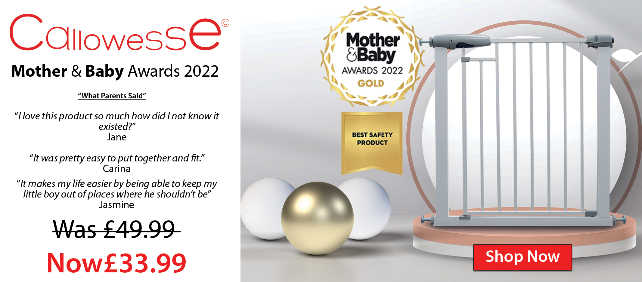 Callowesse Freedom Stair Gate 2022 Mother & Baby Winner T