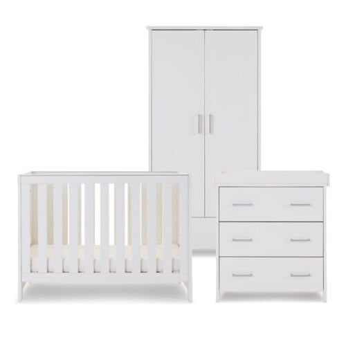 Obaby Nika Mini 3 Piece Room Set - White Wash