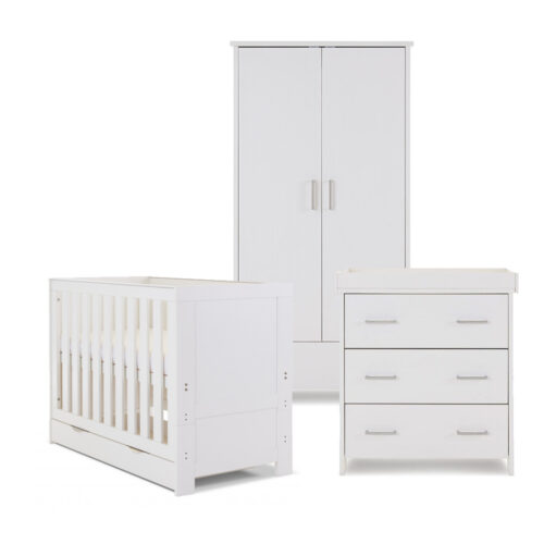 Obaby Nika Mini 3 Piece Room Set & Underdrawer - White