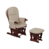 Tutti Bambini Reclining Glider Chair and Stool - Walnut