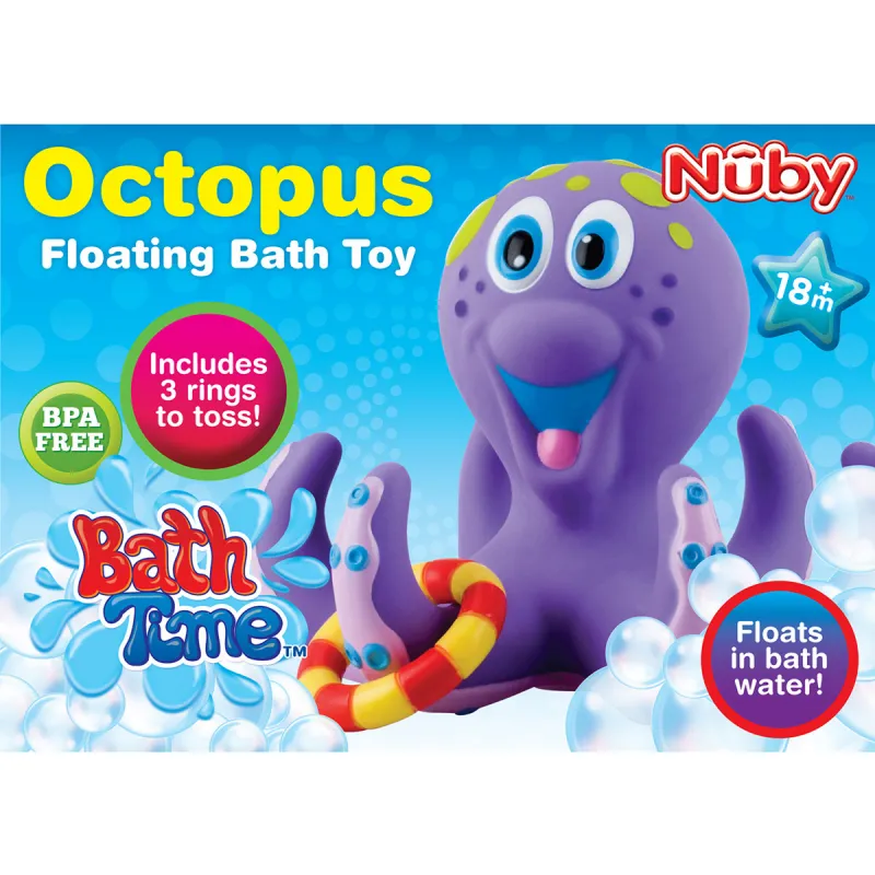Nuby Octopus Floating Bath Toy Baby Bath Accessories