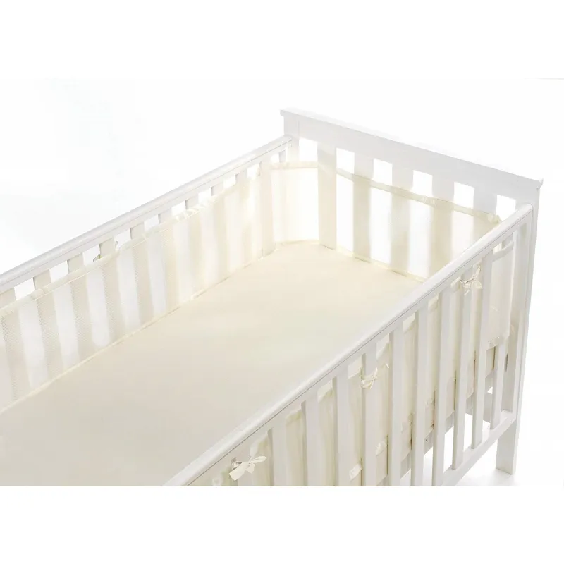 BreathableBaby Four-Sided Mesh Cot Liner - Ecru Mist - Image 2