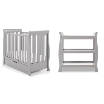 Obaby Stamford Space Saver 2 Piece Room Set - Warm Grey