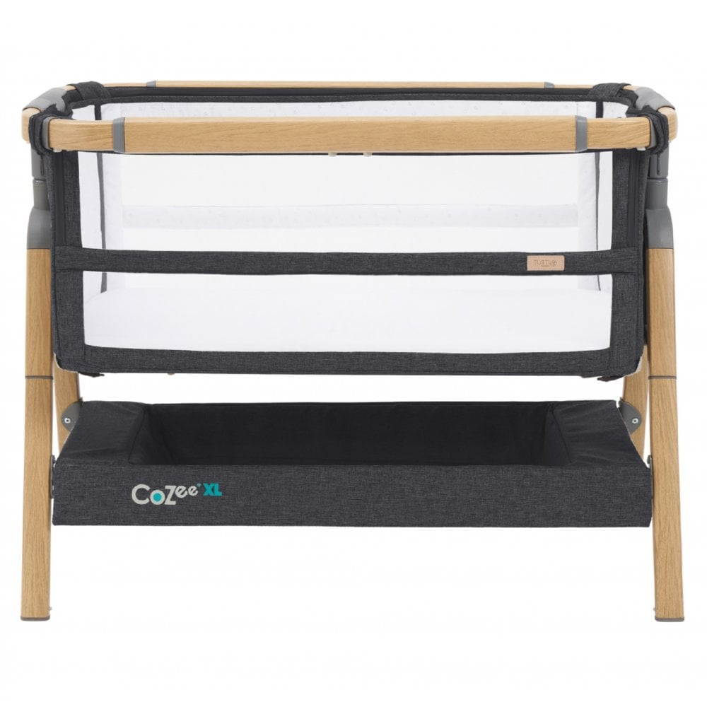 Tutti Bambini CoZee Lite Bedside Crib Dark Grey Oak Smyths Toys UK