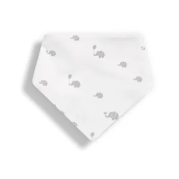 Gloop 100% Organic Cotton Bandana Bib - Elephants