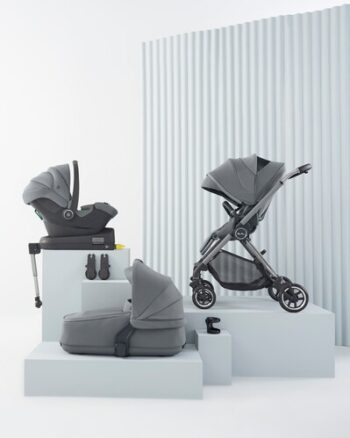 Silver Cross Dune Pushchair and Compact Carrycot with Travel Pack - Glacier