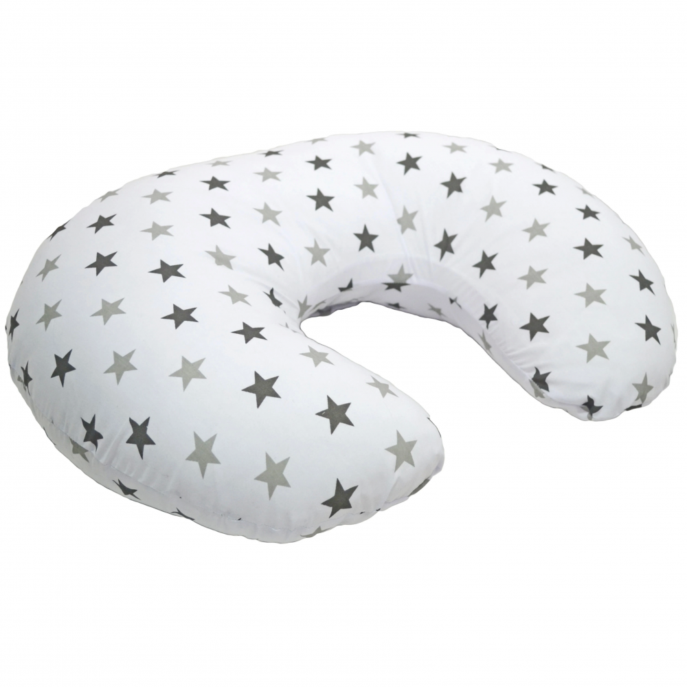 Cuddles Collection 4 in 1 Nursing Pillow - Twinkle Stars Grey Unisex
