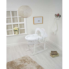 Cuddles Collection White Wicker Moses Basket with White Dimple Design - Made Exclusively in the UK