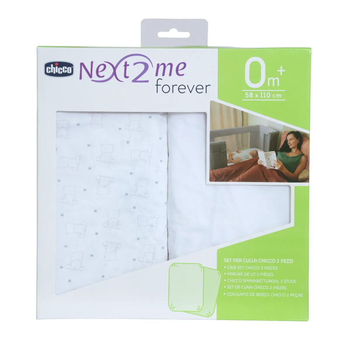 Chicco Next2Me Forever Fitted Sheets - Bear