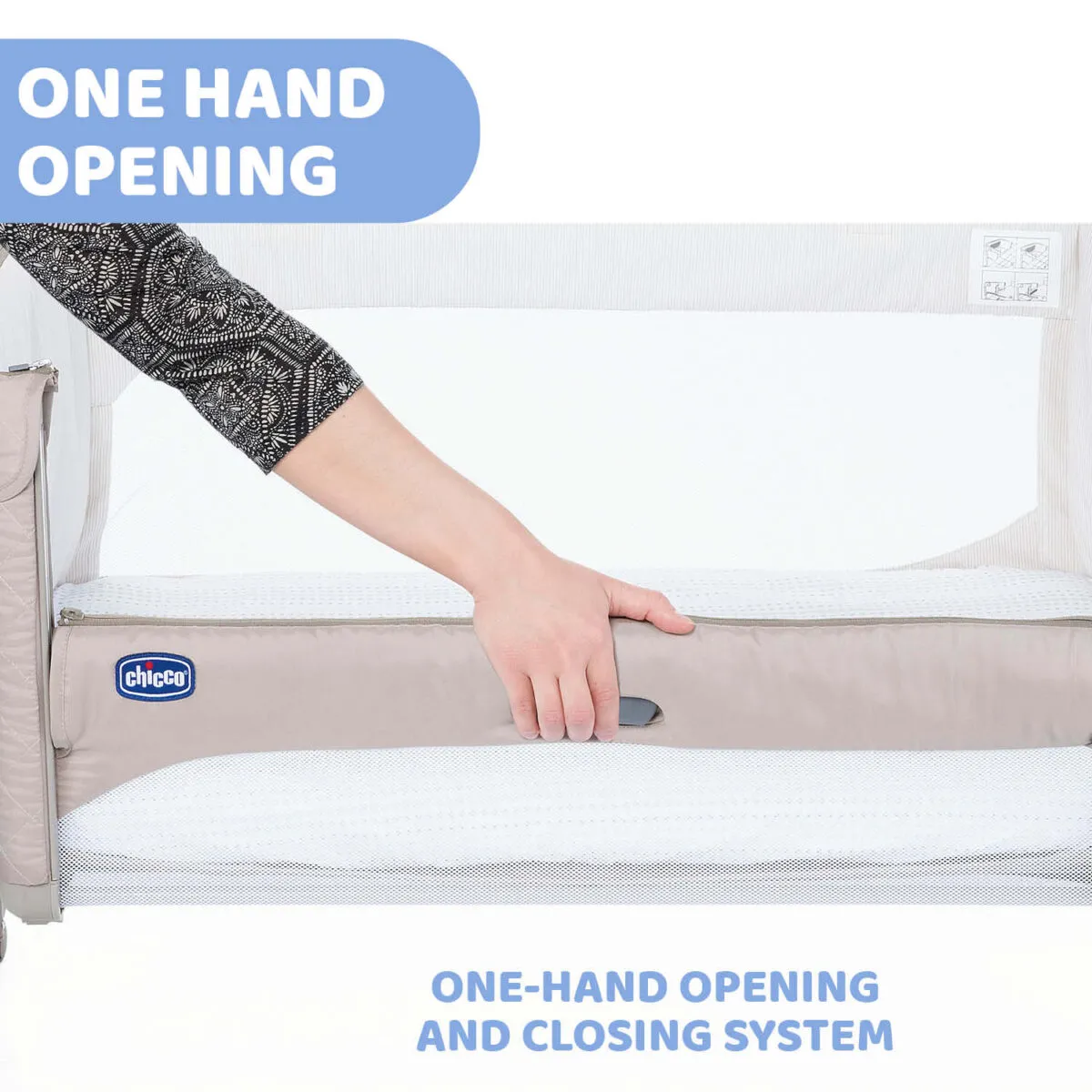 Chicco Next2Me Magic Side-Sleeping Crib - Beige - Image 2
