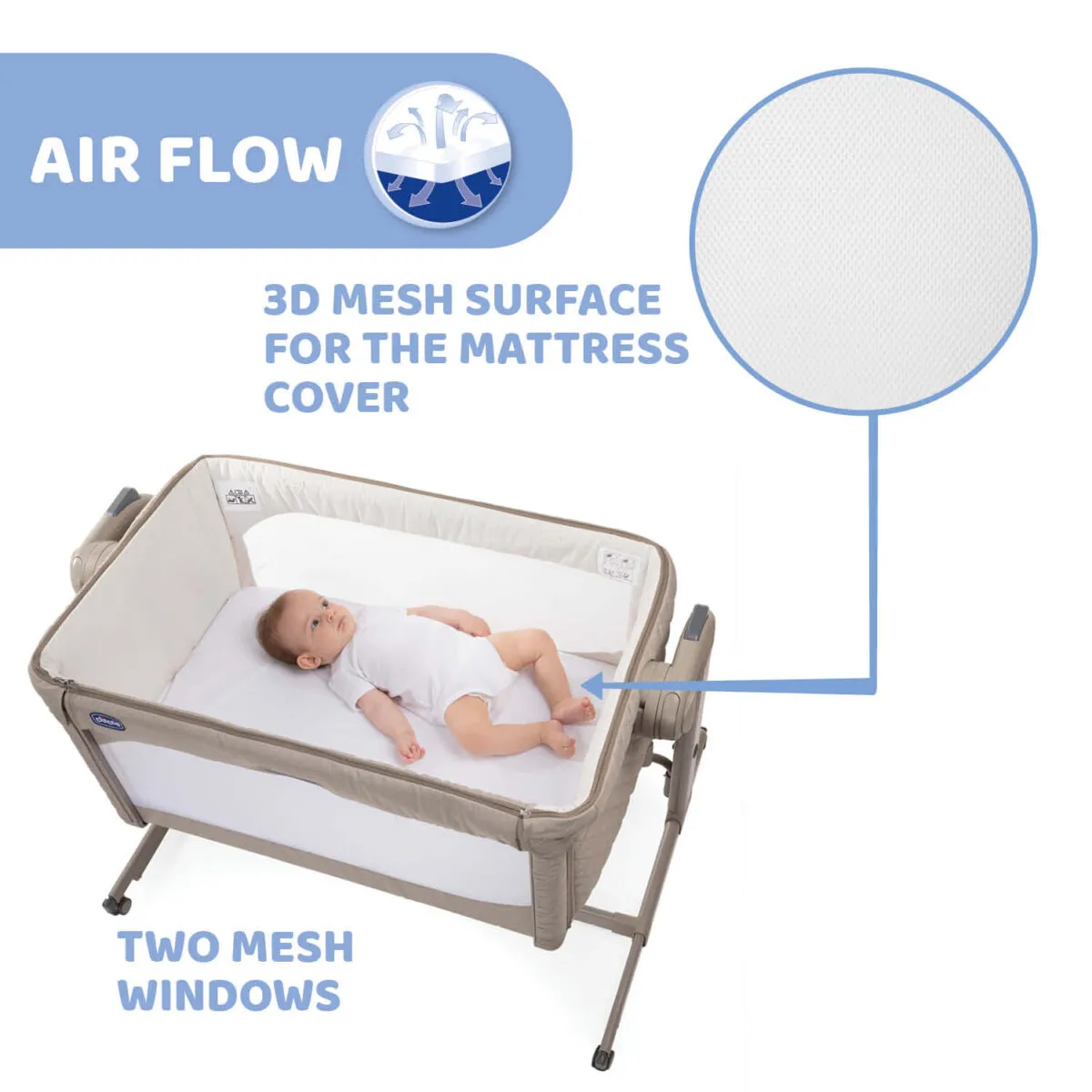 Chicco Next2Me Magic Side-Sleeping Crib - Beige - Image 5