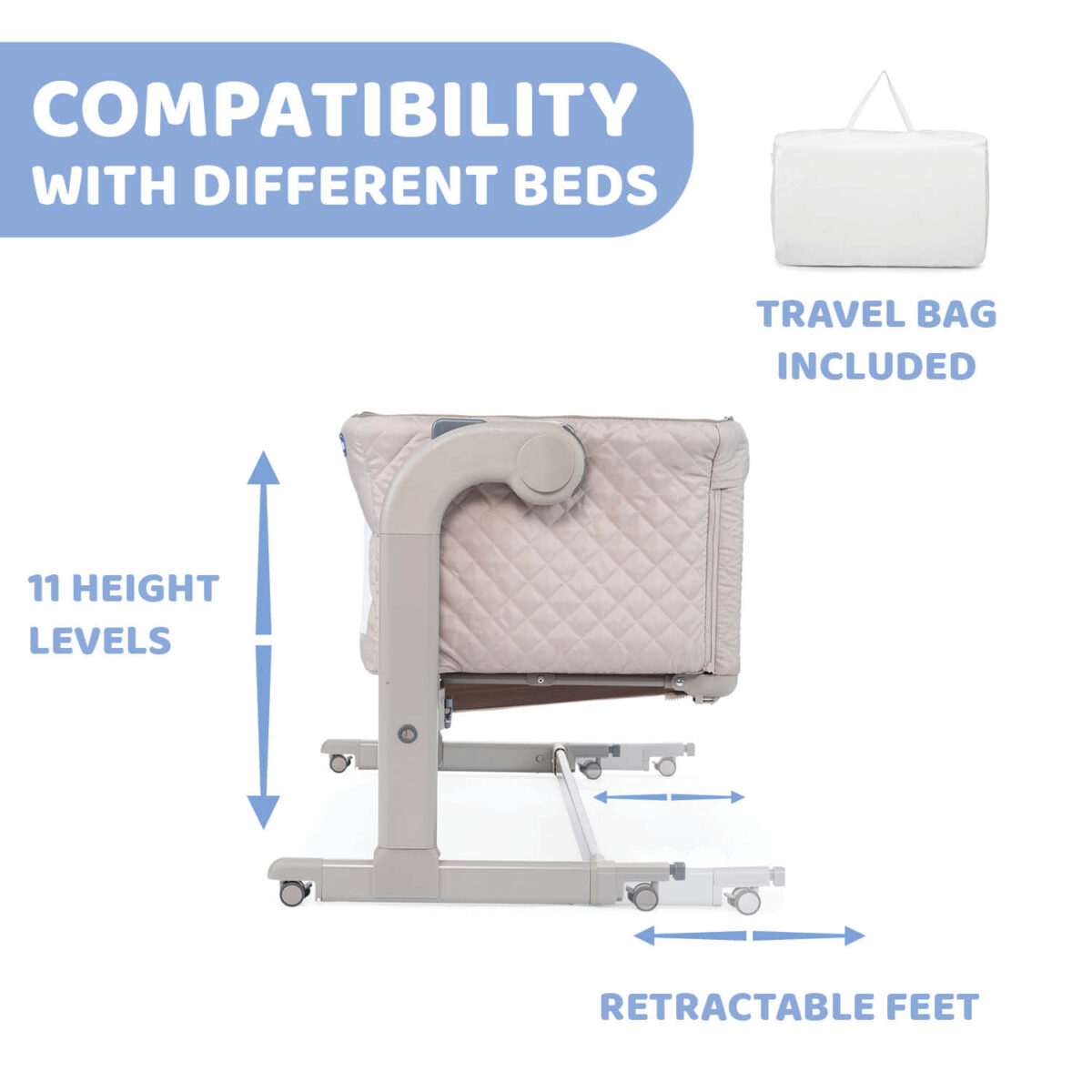 Chicco Next2Me Magic Side-Sleeping Crib - Beige - Image 6