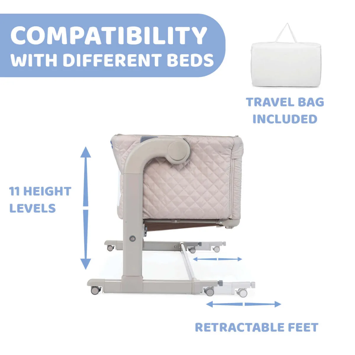 Chicco Next2Me Magic Side-Sleeping Crib - Beige - Image 6