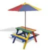 gracrux_kids'_picnic_table_with_benches_and_parasol_-_multicolour_wood_1