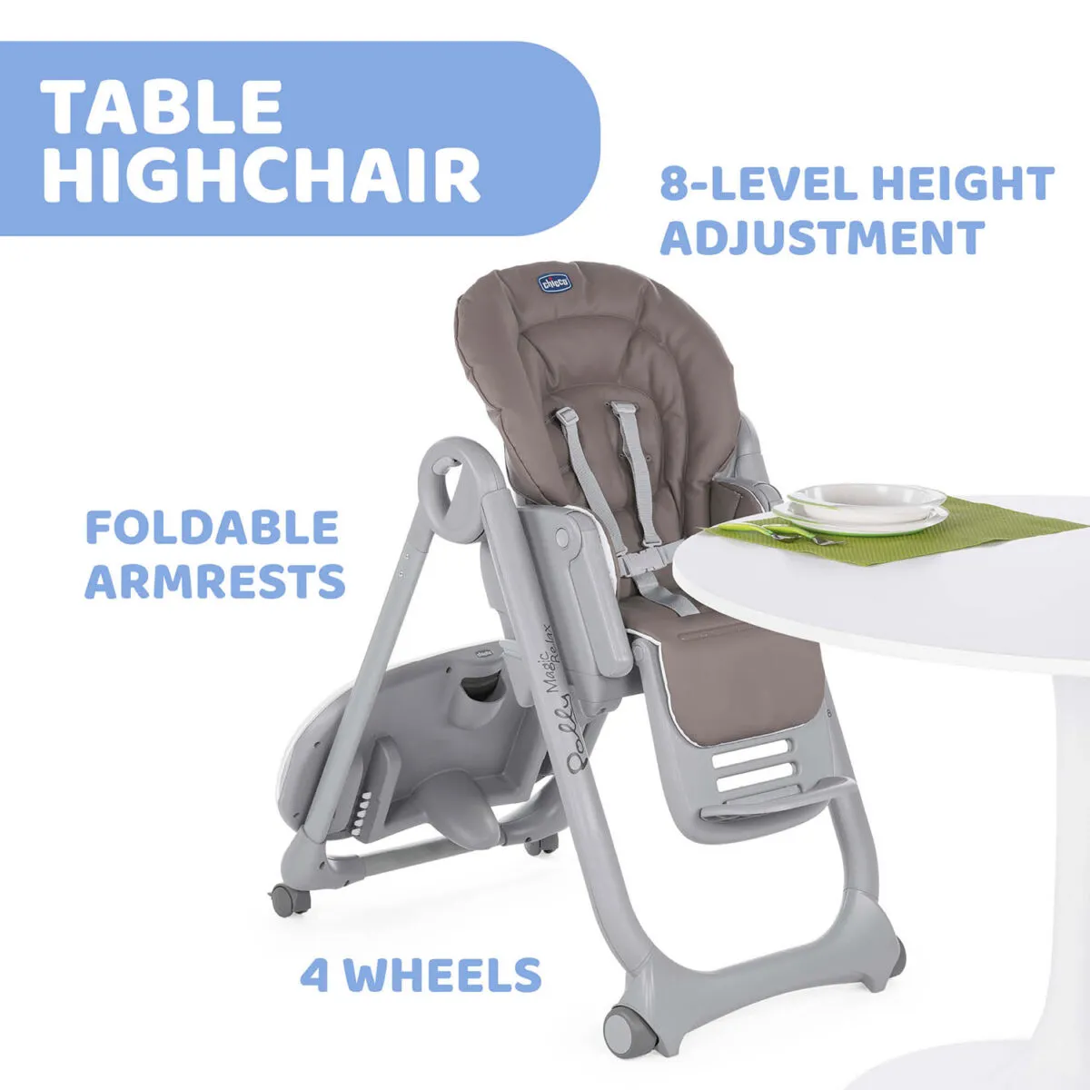 Chicco Polly Magic Relax Highchair - Cocoa - Image 5
