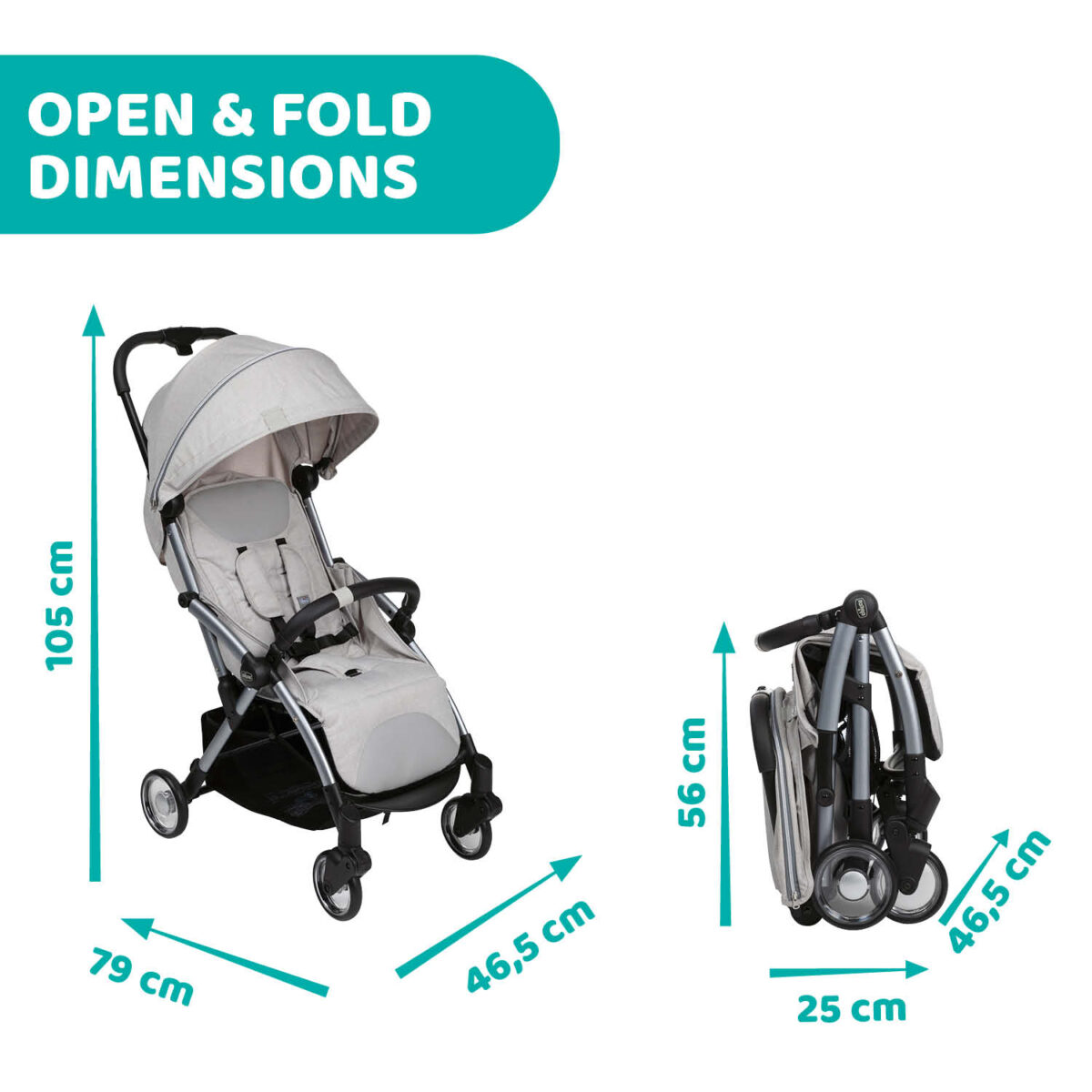 Chicco Goody Plus Stroller - Grey Mist - Image 4
