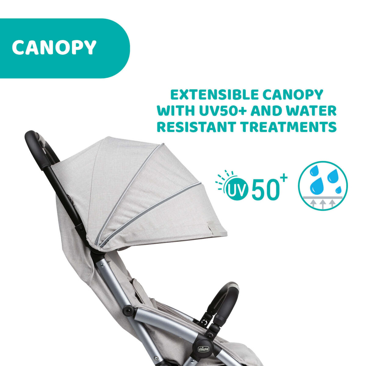 Chicco Goody Plus Stroller - Grey Mist - Image 5