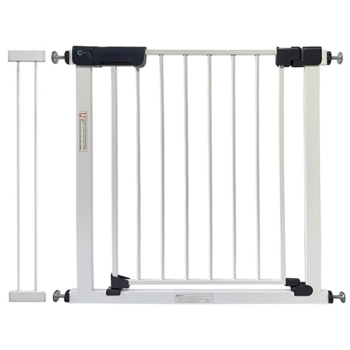 Callowesse Kuvasz Stair Safety Gate 90-97cm x H76cm |Bundle including 14cm Extension | Suitable for Doors and Stairs | White