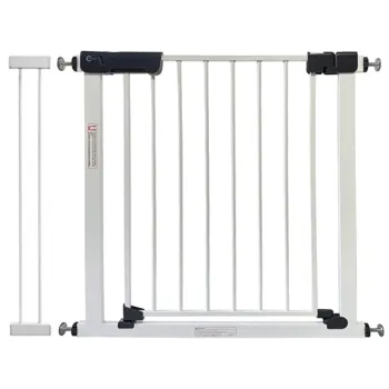 Callowesse Kuvasz Stair Safety Gate 90-97cm x H76cm |Bundle including 14cm Extension | Suitable for Doors and Stairs | White